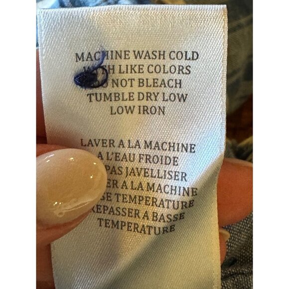 BLANKNYC Shirt‎ Women XS Blue Plaid You Oughta Know Raw Hem Button Up Western - Picture 11 of 12